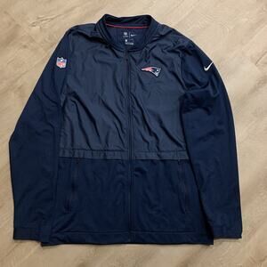 Nike NFL New England Patriots Jacket Mens Large L On Field Hybrid Elite Full Zip